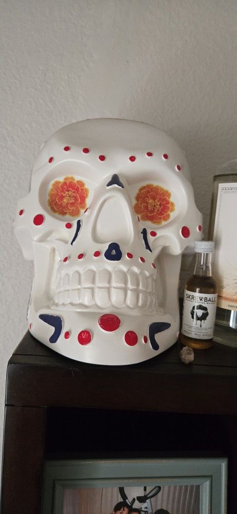 Skulls.  Two Estrella Jalisco Plaster Skulls 