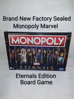Brand New Factory Sealed Monopoly Marvel Eternals Edition Board Game