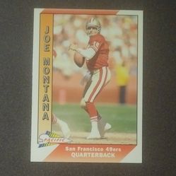 Pacific Joe Montana 1991 San Francisco 49ers #464 Quarterback Football Card NFL Sport Vintage Collectible