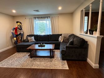Sectional, Living Spaces, Blue