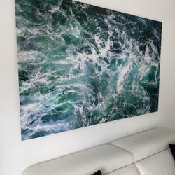Large Acrylic Wall Art. Dimensions: 42.5H X 64W X 1.5L