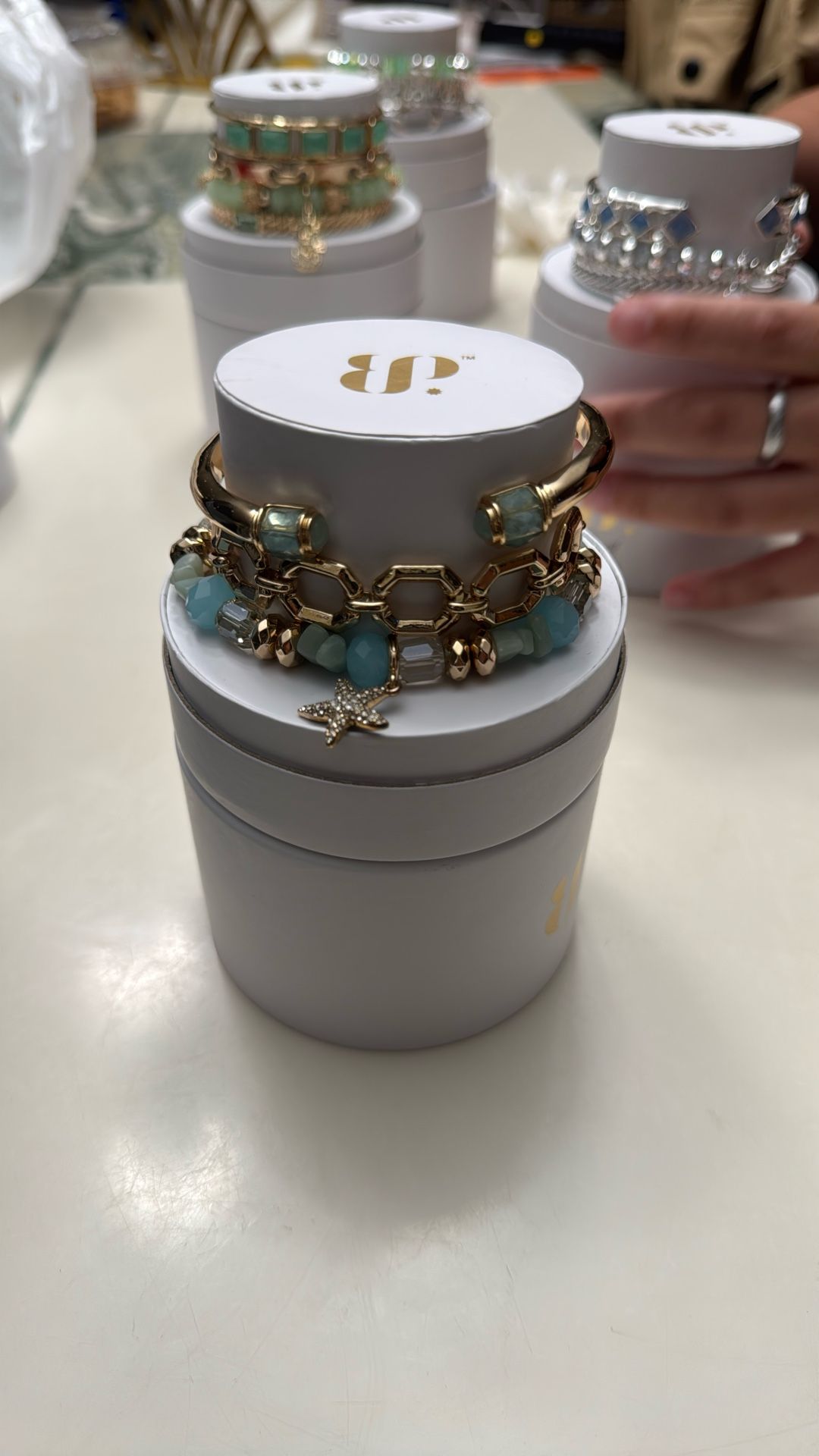 Bomb Party Starfish Sparkle Bracelet Stack