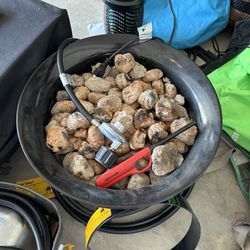 Propane Camp fire Ring With Rocks
