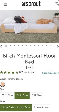 Sprout Birch Montessori Floor Bed