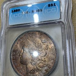 1880 P Morgan Silver Dollar MS66 