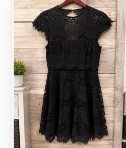 BB DAKOTA Women's Black Lace Dress