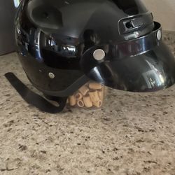 Black Motorcycle Helmet