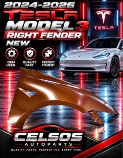 2024-2026 TESLA MODEL 3 RIGHT FENDER NEW