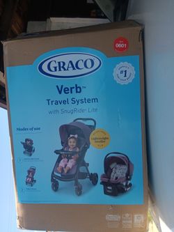Verb travel system Girl stroller with carseat