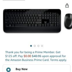 Microsoft Wireless Desktop 2000, Black - Wireless Keyboard and Mouse Combo with Comfortable Palm Rest