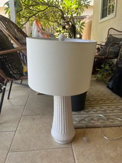 Large white ceramic lamp