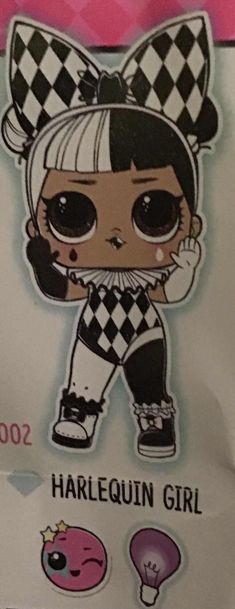 LOL surprise doll Harlequin Girl Lights glitter series.