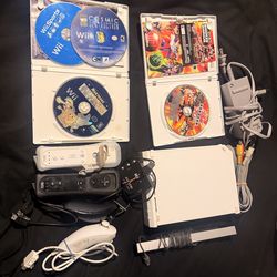 Wii with games and HDMI adapter