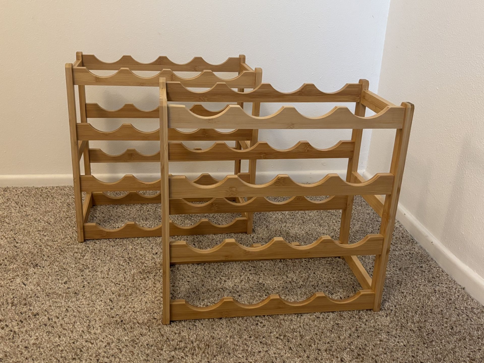 2 Bamboo Wine Racks ($20 each or $30 for both)