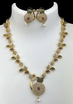Beautiful Indian Ethnic Necklace With Earrings 
