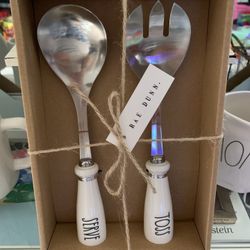 ~Rae Dunn “SERVE &TOSS” Spoon & Spork Set...