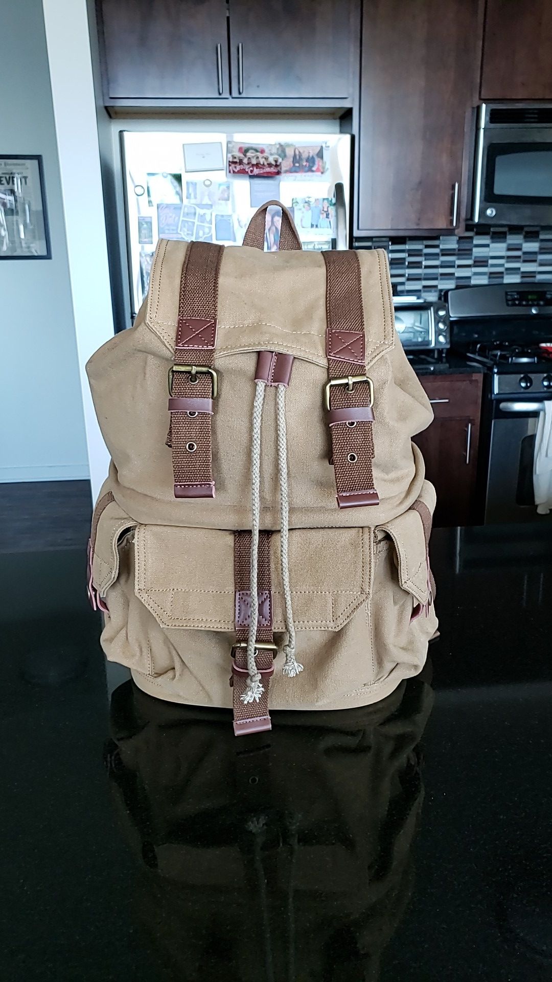 Tan Camera backpack