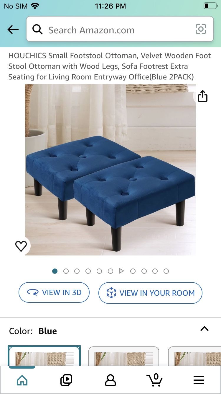HOUCHICS Small Footstool Ottoman