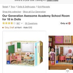 Our generation doll/ American girl Doll School/ Classroom