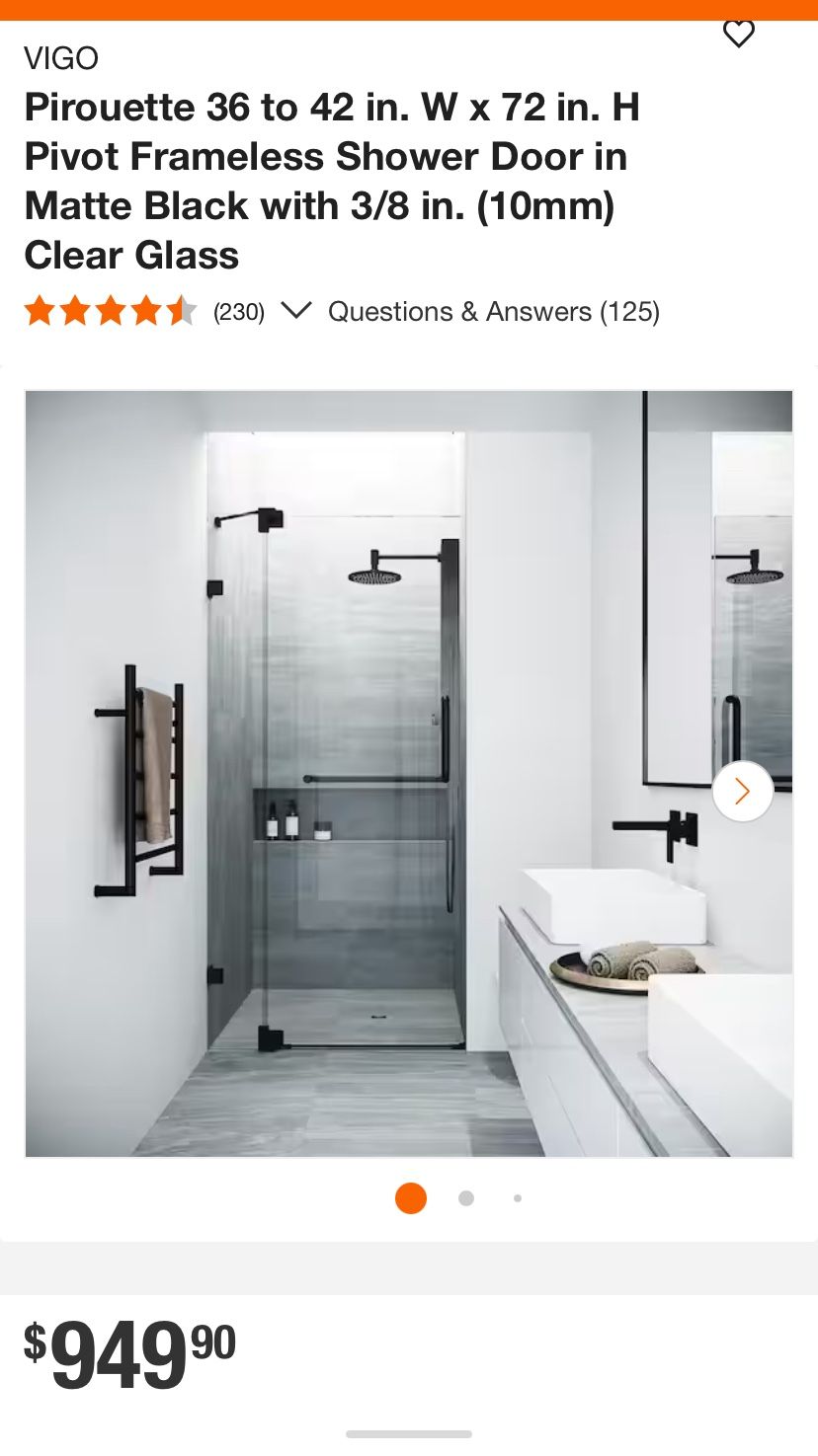 Vigo 36-42 Shower Door