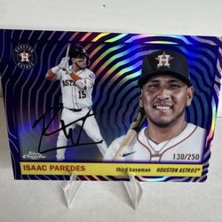 Topps Chrome Platinum 2025 Isaac Paredes Astros Purple Vibrations /250