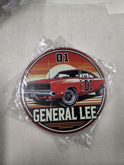 Dukes Of Hazzard General Lee Car Metal Sign 