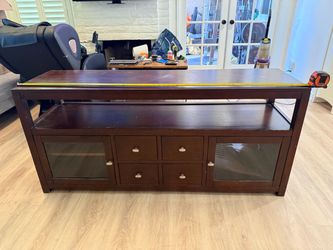Costco Solid Wood TV Console / Entertainment Center – 63” Wide