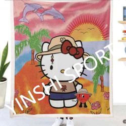 Hello Kitty Bad Bunny Blanket