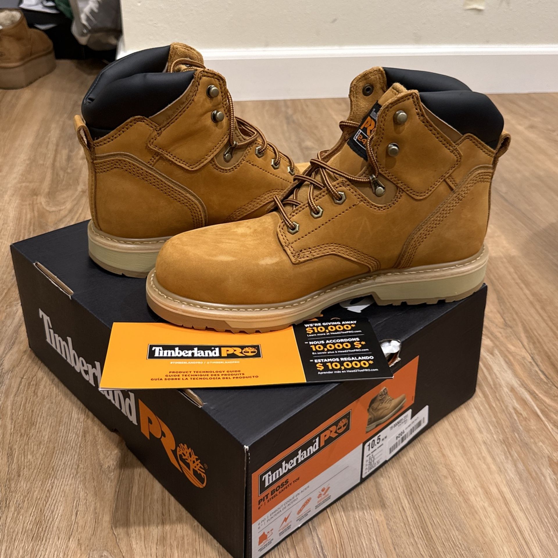 NEW) Timberland Pit Boss 6” Steel Safety Toe