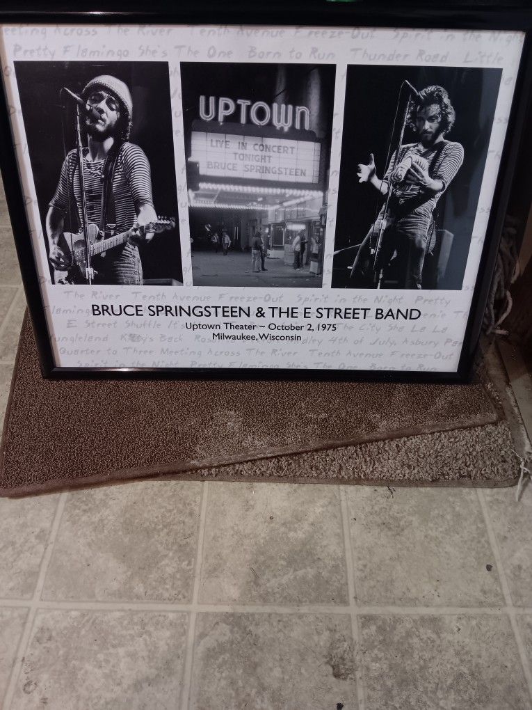 Original Authentic Vintage Bruce Springsteen & The E Street Band Uptown Theater Poster October 2, 1975 Milwaukee, WI 18" Tall 24" Wide