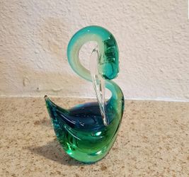 crystal swan made in italy