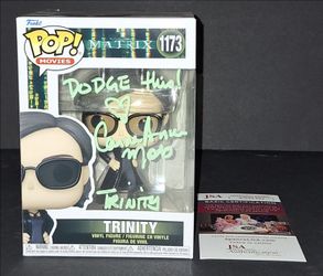 🔥 Carrie-Ann Moss autographed Funko JSA COA 🔥