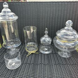 Glass Candy Jars 