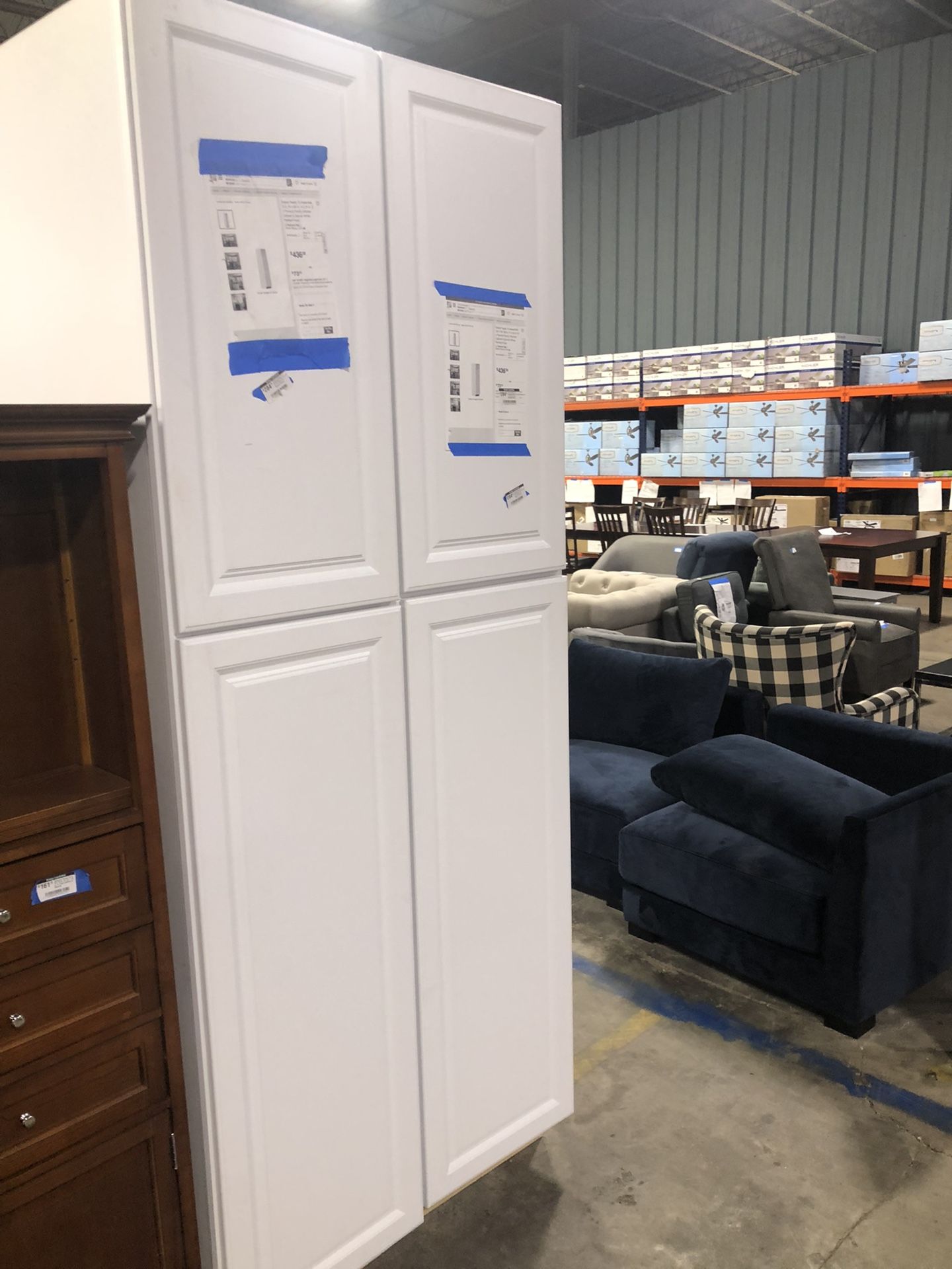 😍Shaker Ready To Assemble 18in. W x 90in. H x 24in. D Plywood Pantry Kitchen Cabinet😍