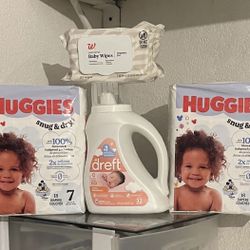 Huggies Diapers & Dreft Detergent Bundle 
