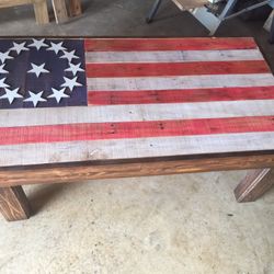 Coffee Table 24”x40” Original 13colony flag