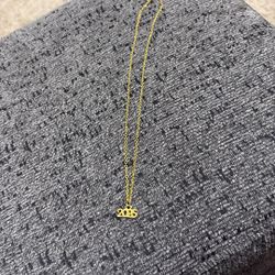 Gold Plated Chain With 2025 Charm. New. 