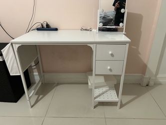 Small white desk