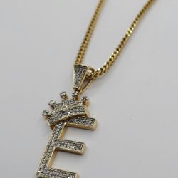 1 Carat 100 Natural Round Diamonds Tennis Necklace/ E Pendant #15666