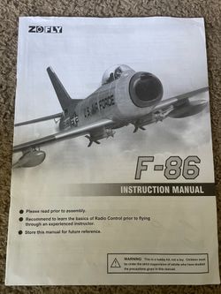 Zofly F-86 RC plane Jet Hobby Kit