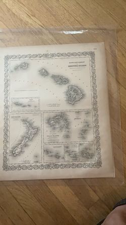 Hawaiian Group or Sandwich Islands Circa 1855