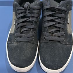 Dark blue and gray shoes