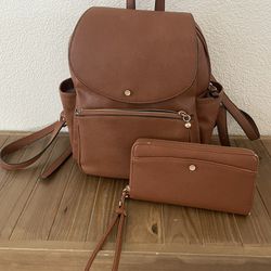 Backpack Purse and Wallet 