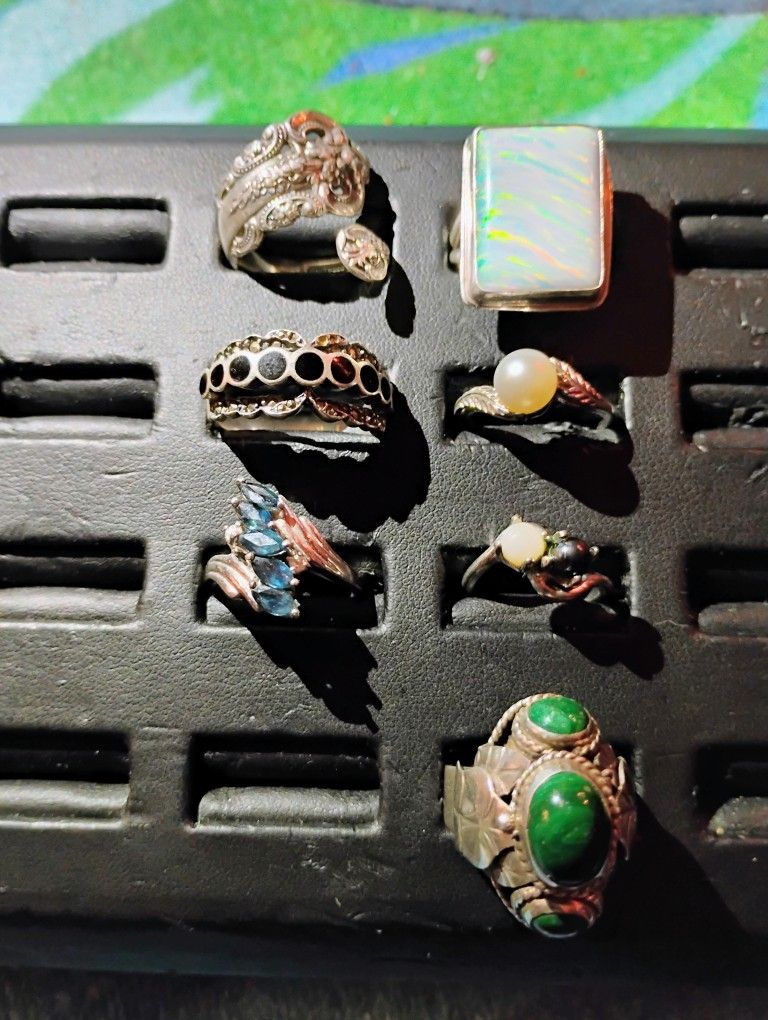 100% Real Sterling Silver Ring Collection 925 Rings