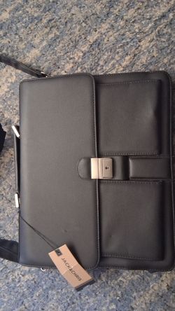 Jack&Chris Men's PU Leather Briefcase Messenger Bag Laptop Bag