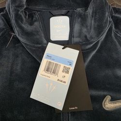 Nike x NOCTA Swarovski Velour Zip Armory Navy Jacket,  DV3734-454 Men's Sz M