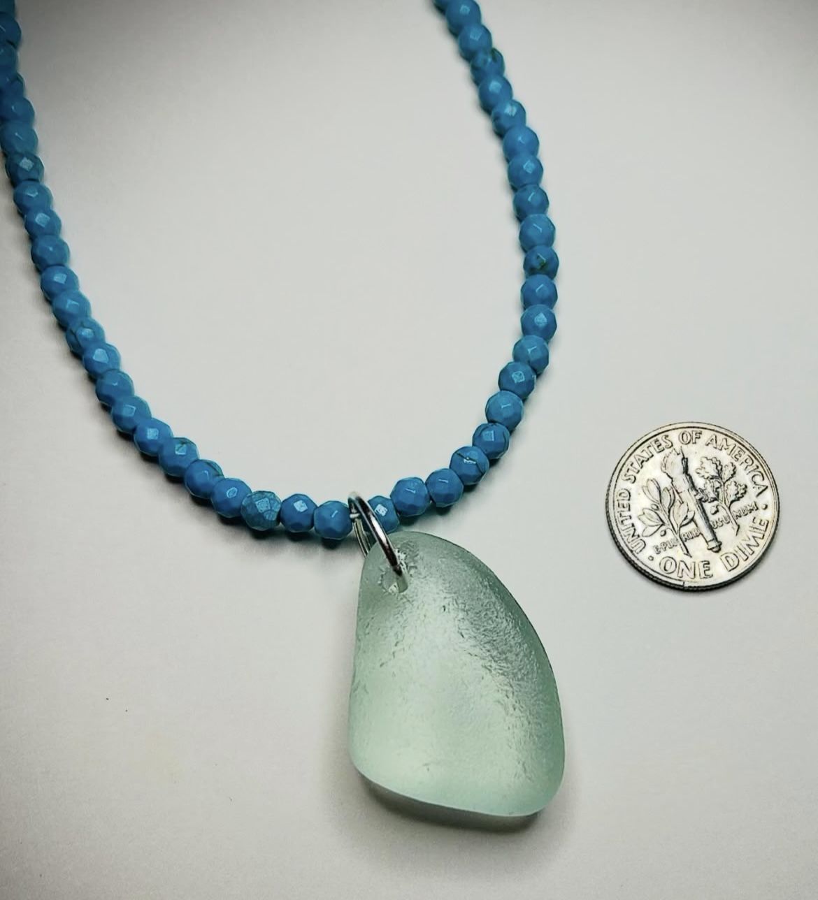 Sea Glass Bead Necklace (2 Pieces Of Sea Glass!)