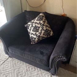 Black Oversized Sofa / Chair / Loveseat Two People