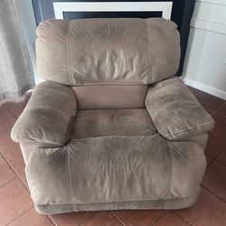 Cozy XL Faux Suede Lounge Chair Recliner