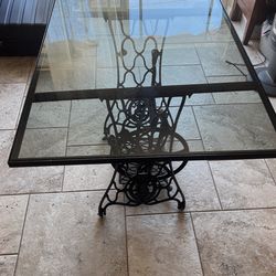 Antique Reporposed Singer Machine Table/Desk